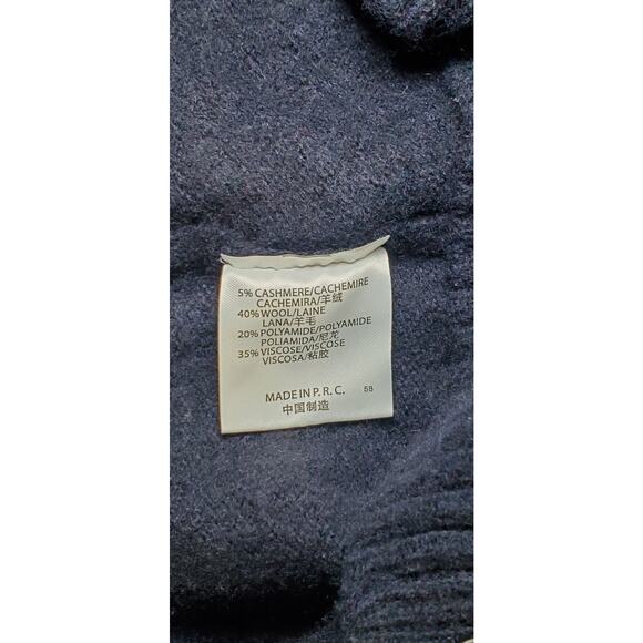 Brandy Melville Sweater Womens OS Navy Crop Cardigan Button Wool Cashmere C26-30 - Picture 8 of 10